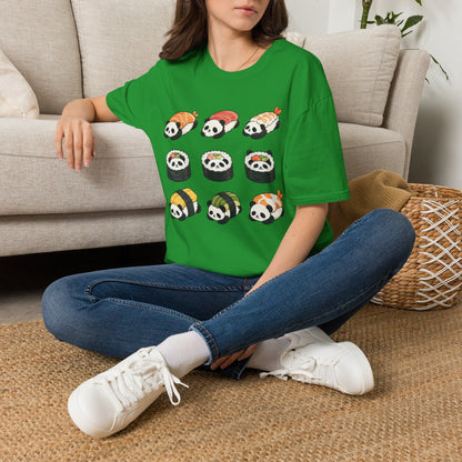 Sushi Panda T-Shirt — Cute Kawaii Sushi Roll Pandas Graphic Tee
