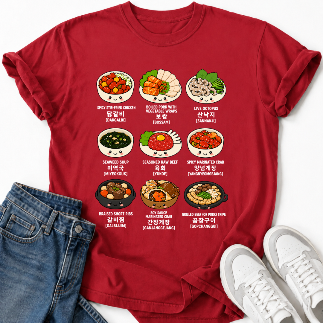 KOREAN DISHES T-SHIRT