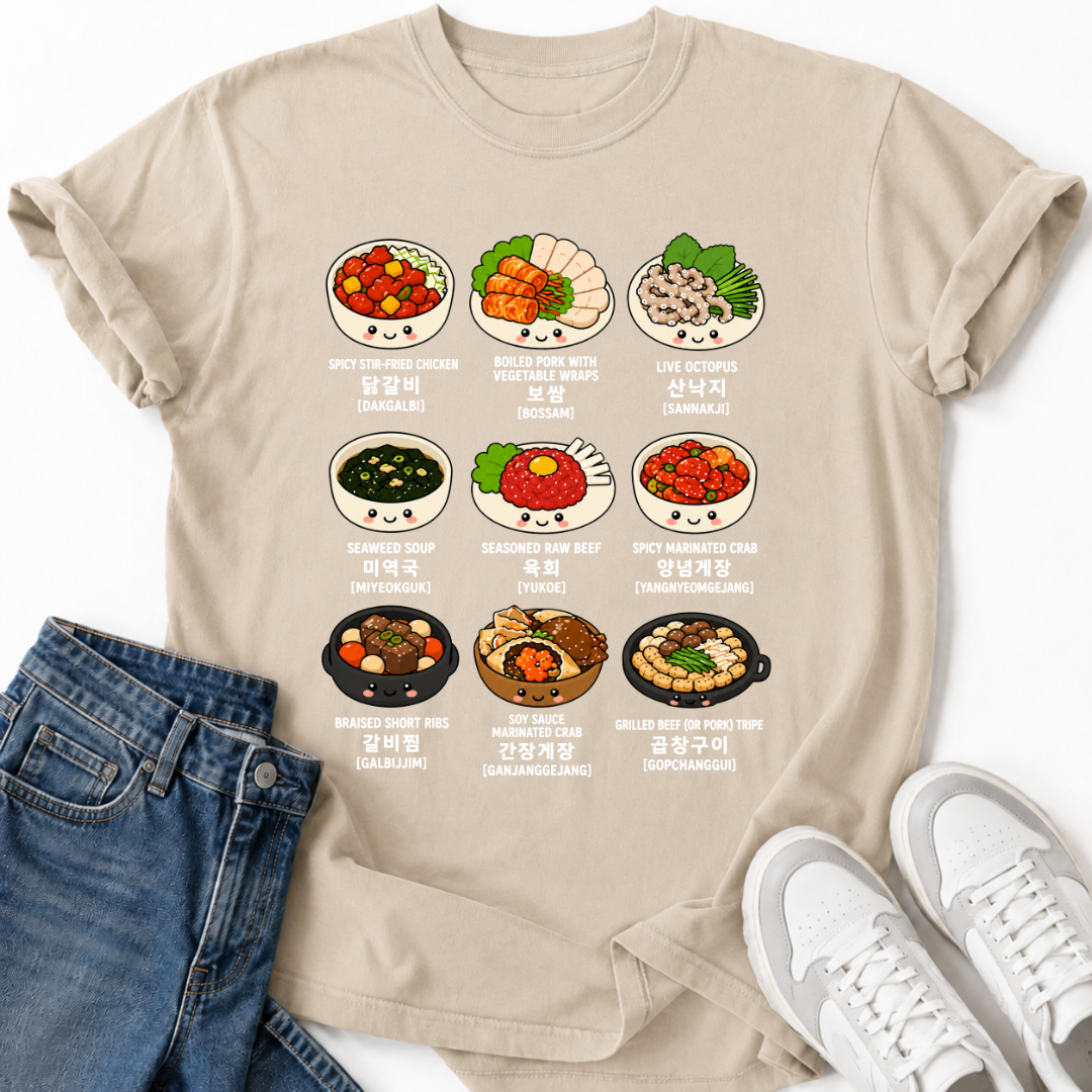 KOREAN DISHES T-SHIRT