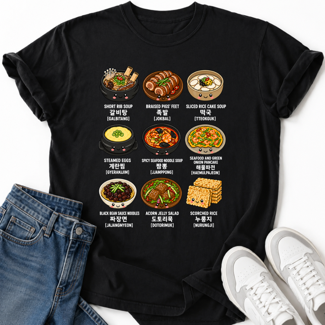POPULAR KOREAN FOOD T-SHIRT
