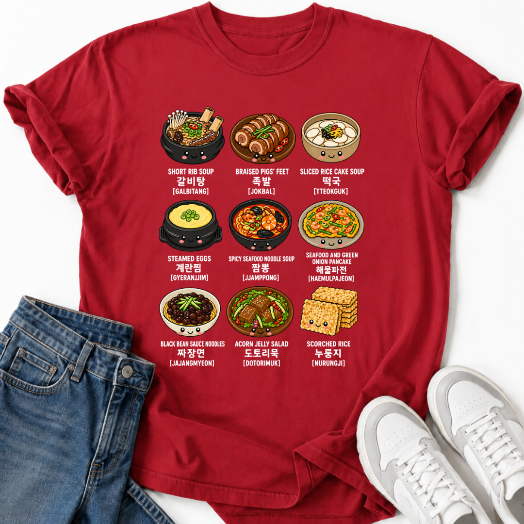 POPULAR KOREAN FOOD T-SHIRT