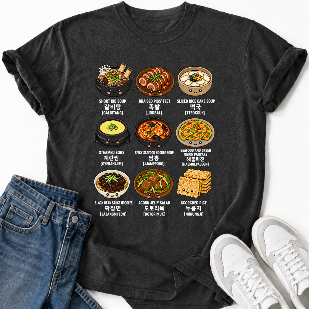 POPULAR KOREAN FOOD T-SHIRT