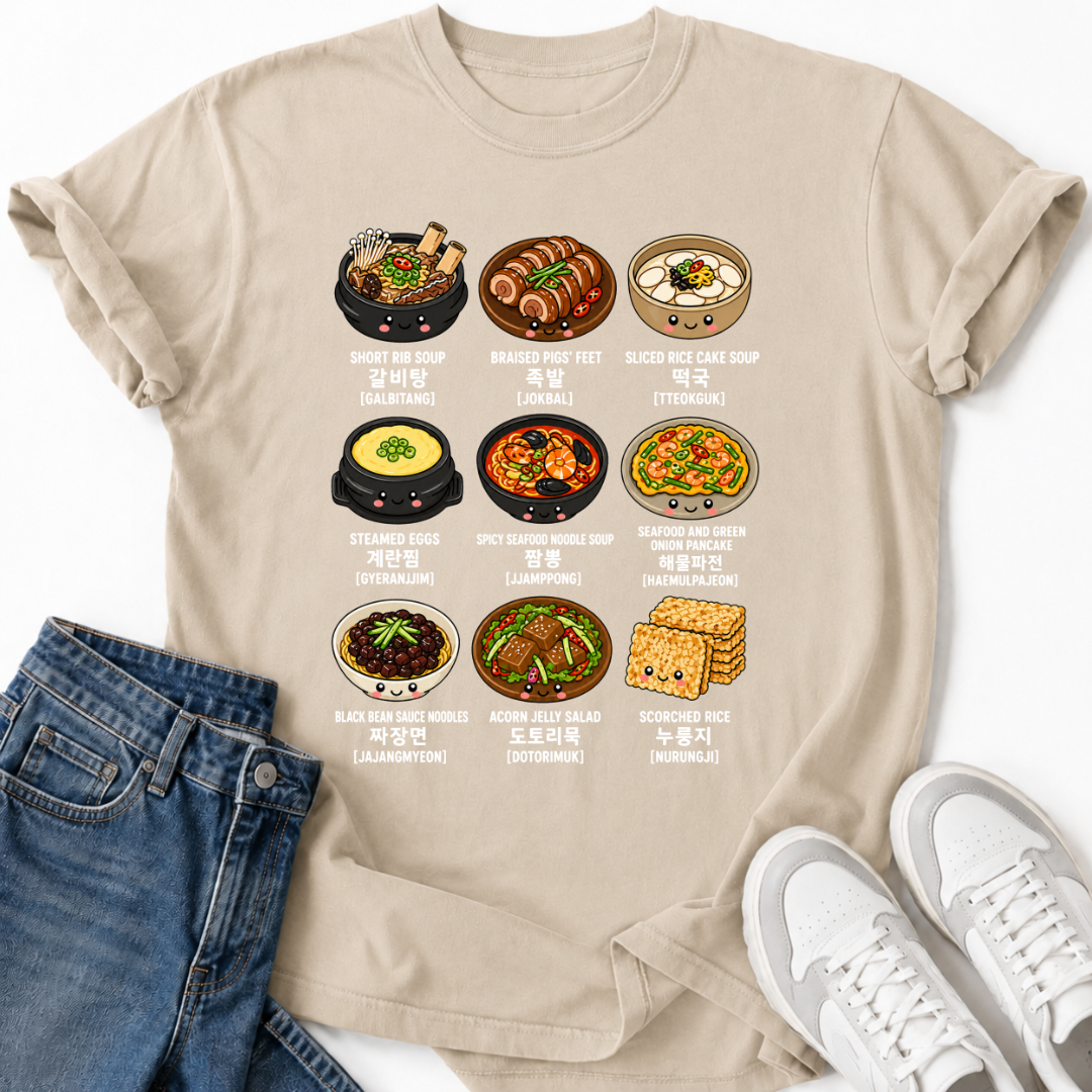POPULAR KOREAN FOOD T-SHIRT