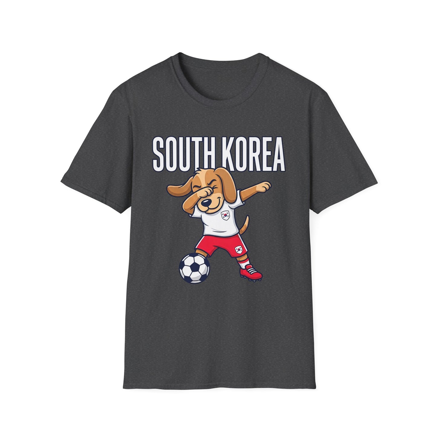South Korea Dabbing Dog T-Shirt — Cute Soccer Fan Tee