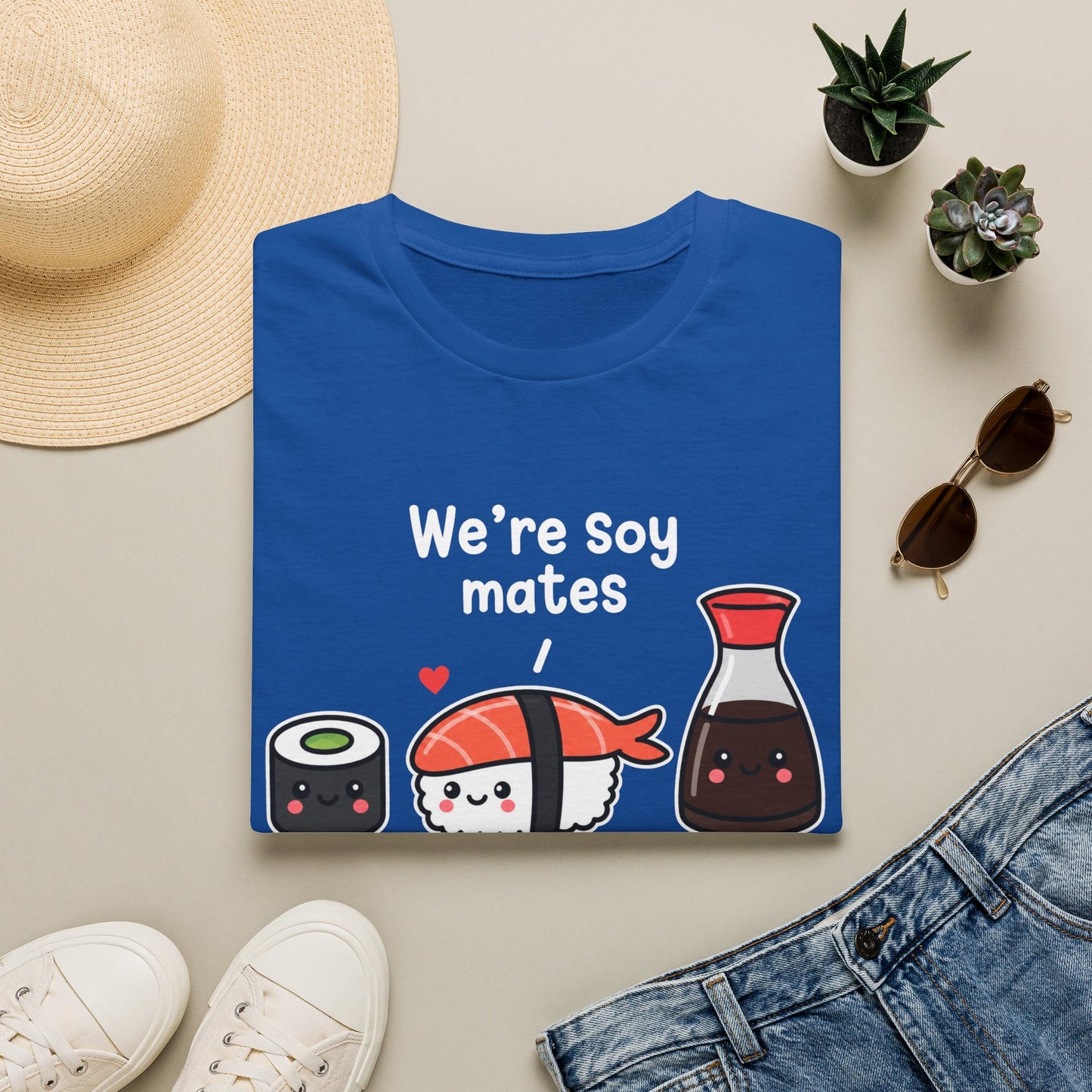We're Soy Mates T-Shirt — Cute Kawaii Sushi & Soy Sauce Graphic