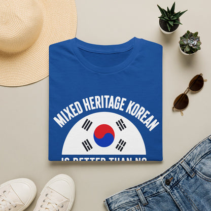 Korean Heritage T-Shirt — "Mixed Heritage Korean" Flag Design
