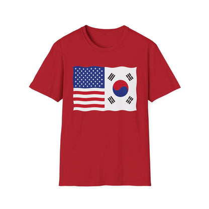 USA South Korea Flag T-Shirt – American & Korean Friendship Tee