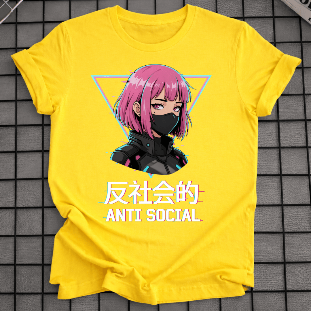 ANTI SOZIALES ANIME MÄDCHEN T-SHIRT