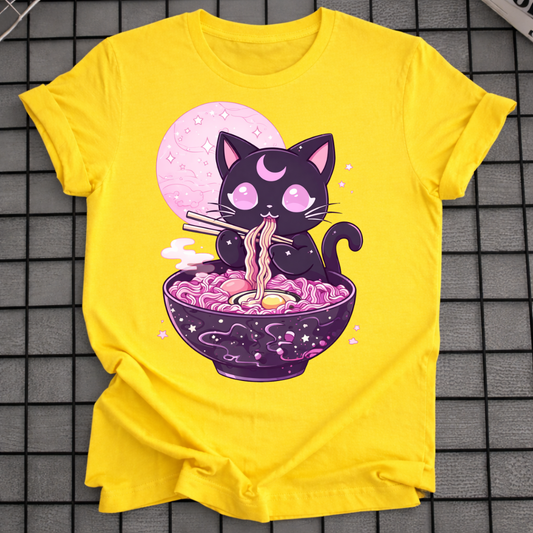 PASTEL GOTH CAT RAMEN T-SHIRT