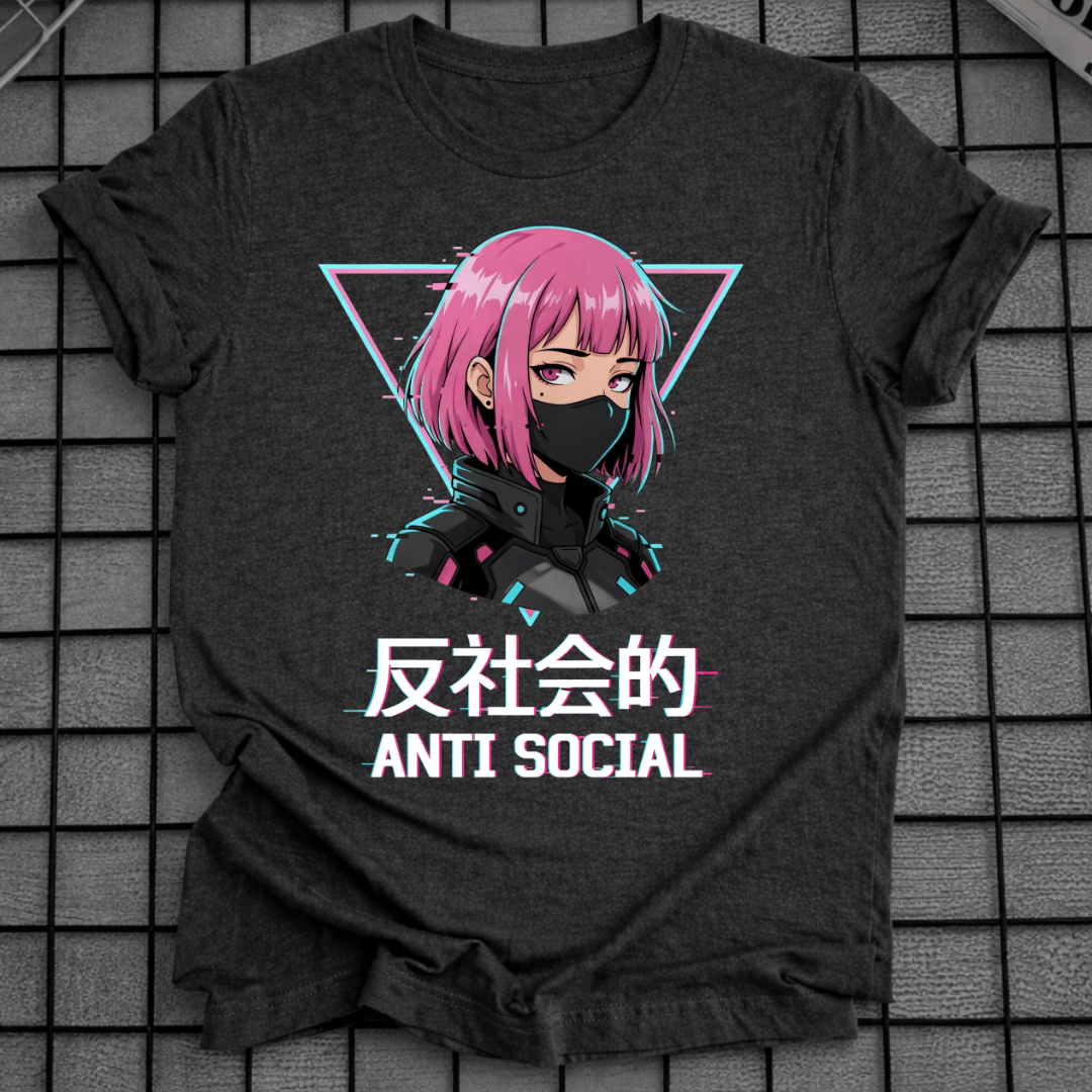 ANTI SOZIALES ANIME MÄDCHEN T-SHIRT