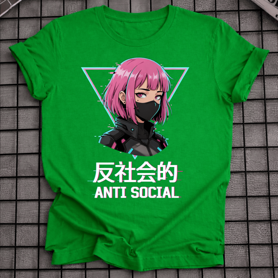 ANTI SOZIALES ANIME MÄDCHEN T-SHIRT