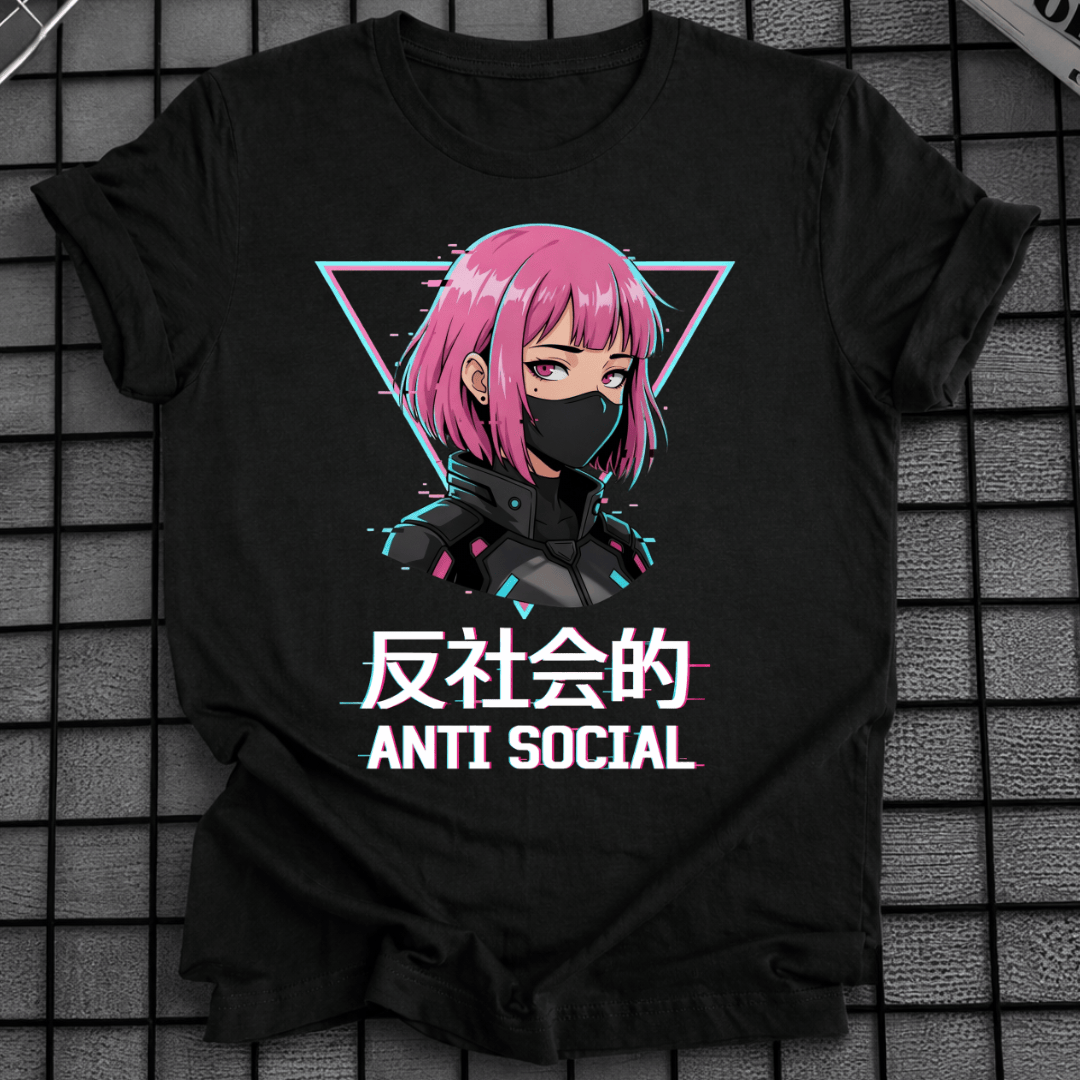 ANTI SOZIALES ANIME MÄDCHEN T-SHIRT