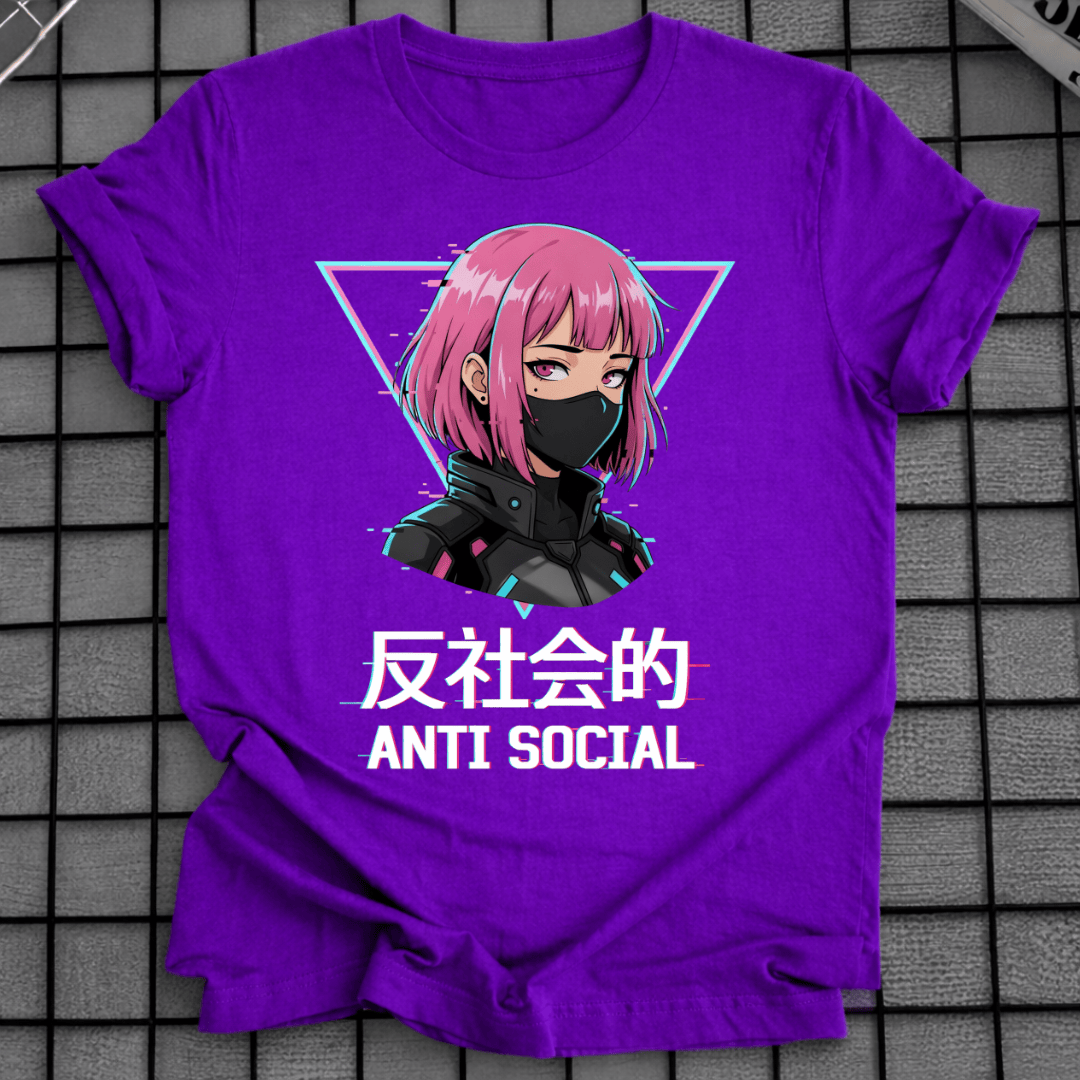 ANTI SOZIALES ANIME MÄDCHEN T-SHIRT