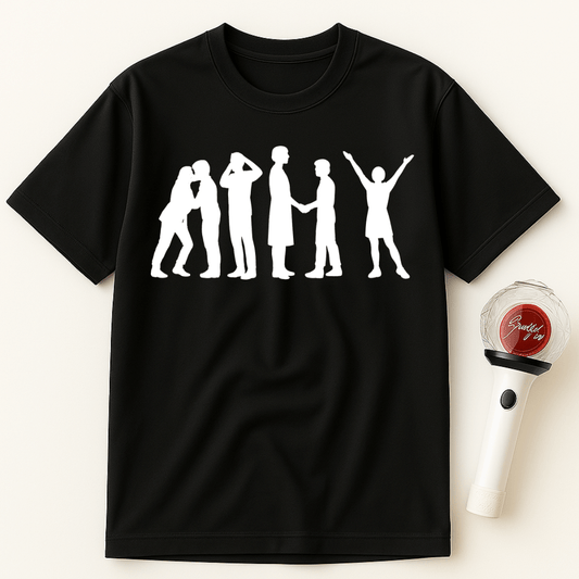 K-POP INSPIRED SILHOUETTE POSE UNISEX T-SHIRT