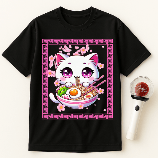 RAMEN CAT SAKURA EYES UNISEX T-SHIRT