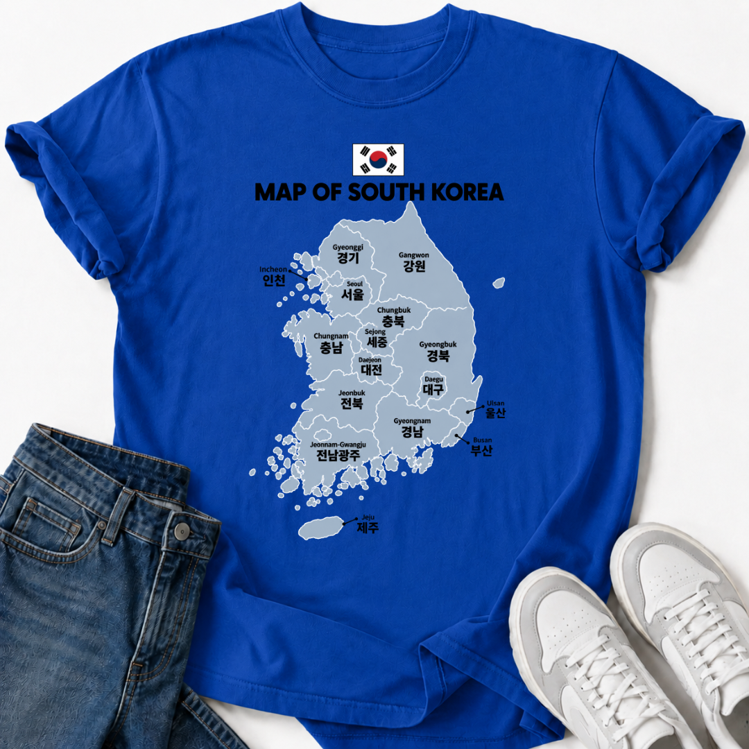 MAP OF SOUTH KOREA T-SHIRT