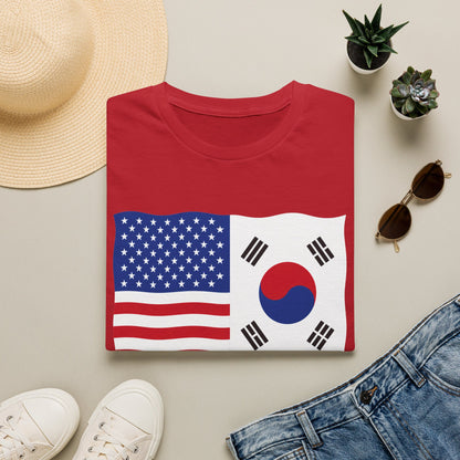 USA South Korea Flag T-Shirt – American & Korean Friendship Tee