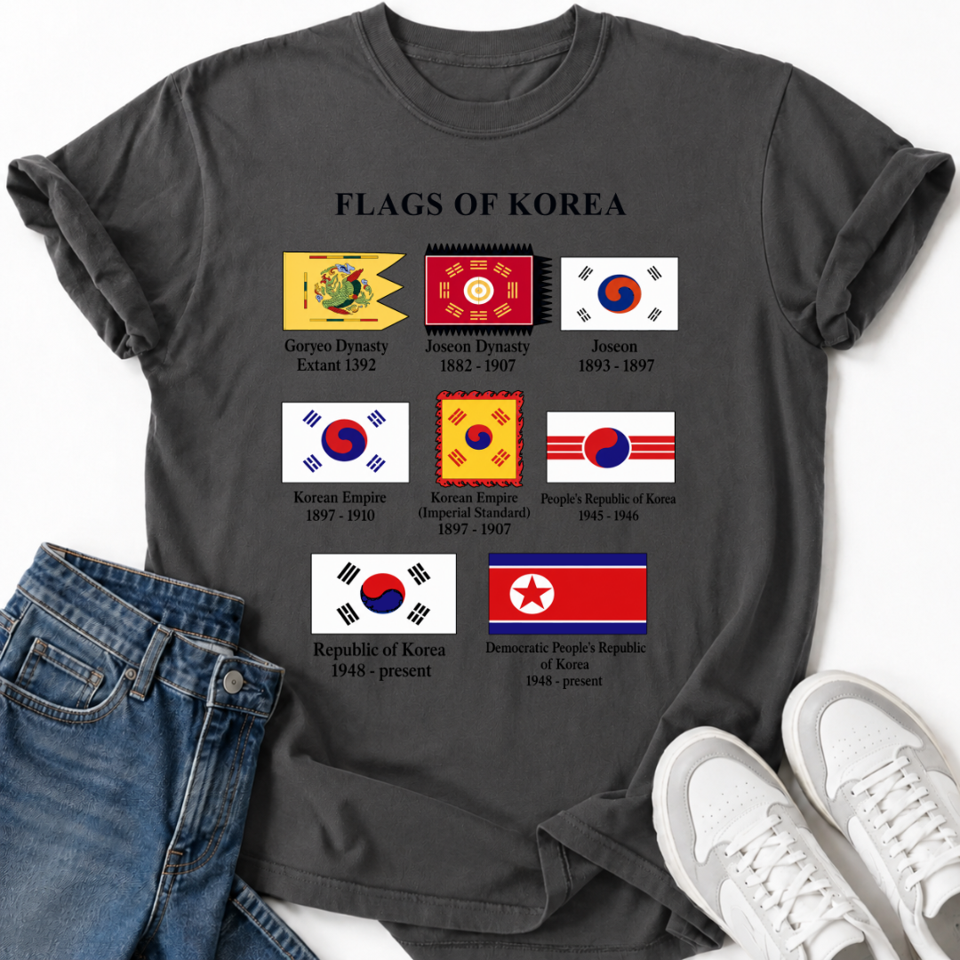 FLAGS OF KOREA T-SHIRT