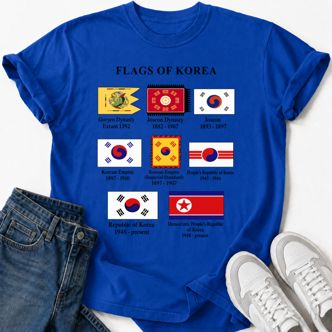 FLAGS OF KOREA T-SHIRT