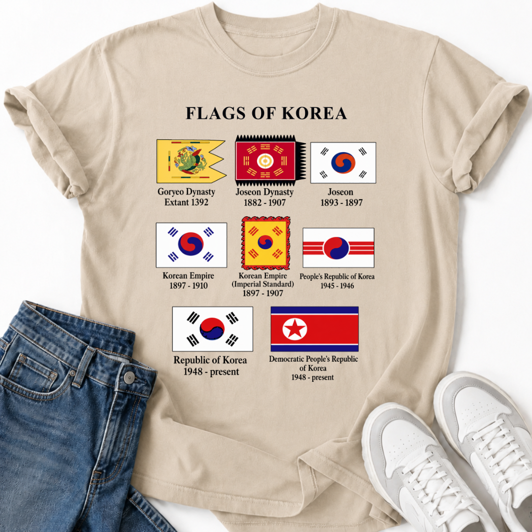 FLAGS OF KOREA T-SHIRT