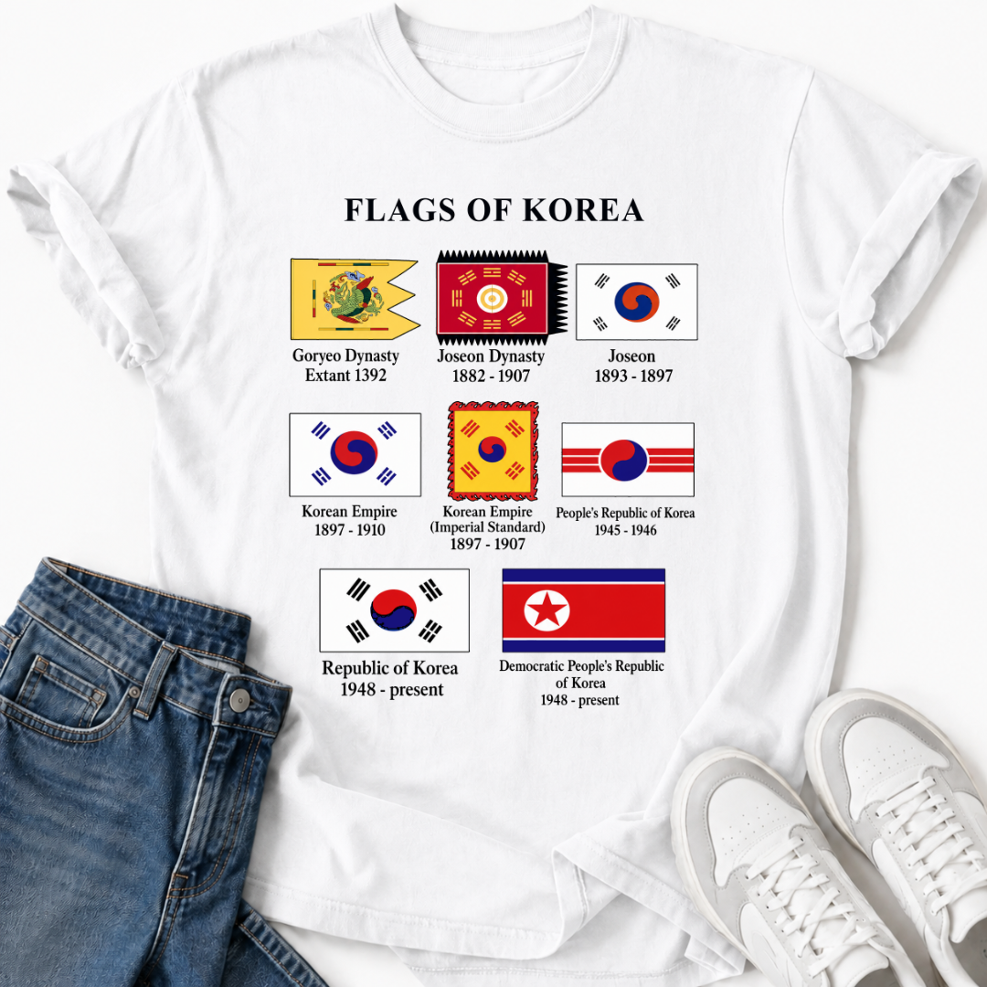 FLAGS OF KOREA T-SHIRT