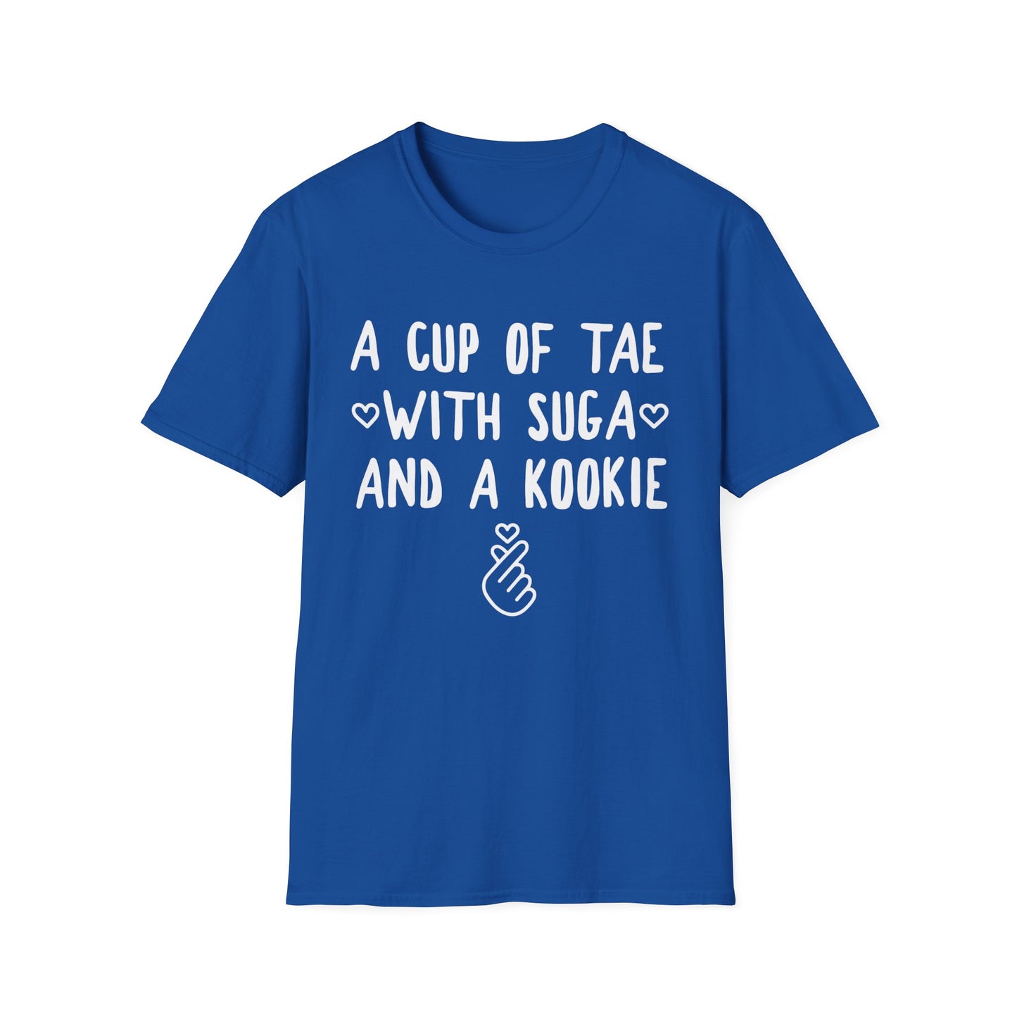 A Cup of Tae with Suga and a Kookie T-Shirt — BTS Fan Quote Tee