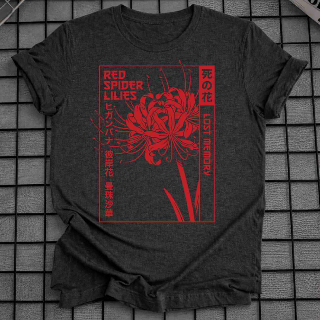 ROTE SPINNENLILIEN T-SHIRT