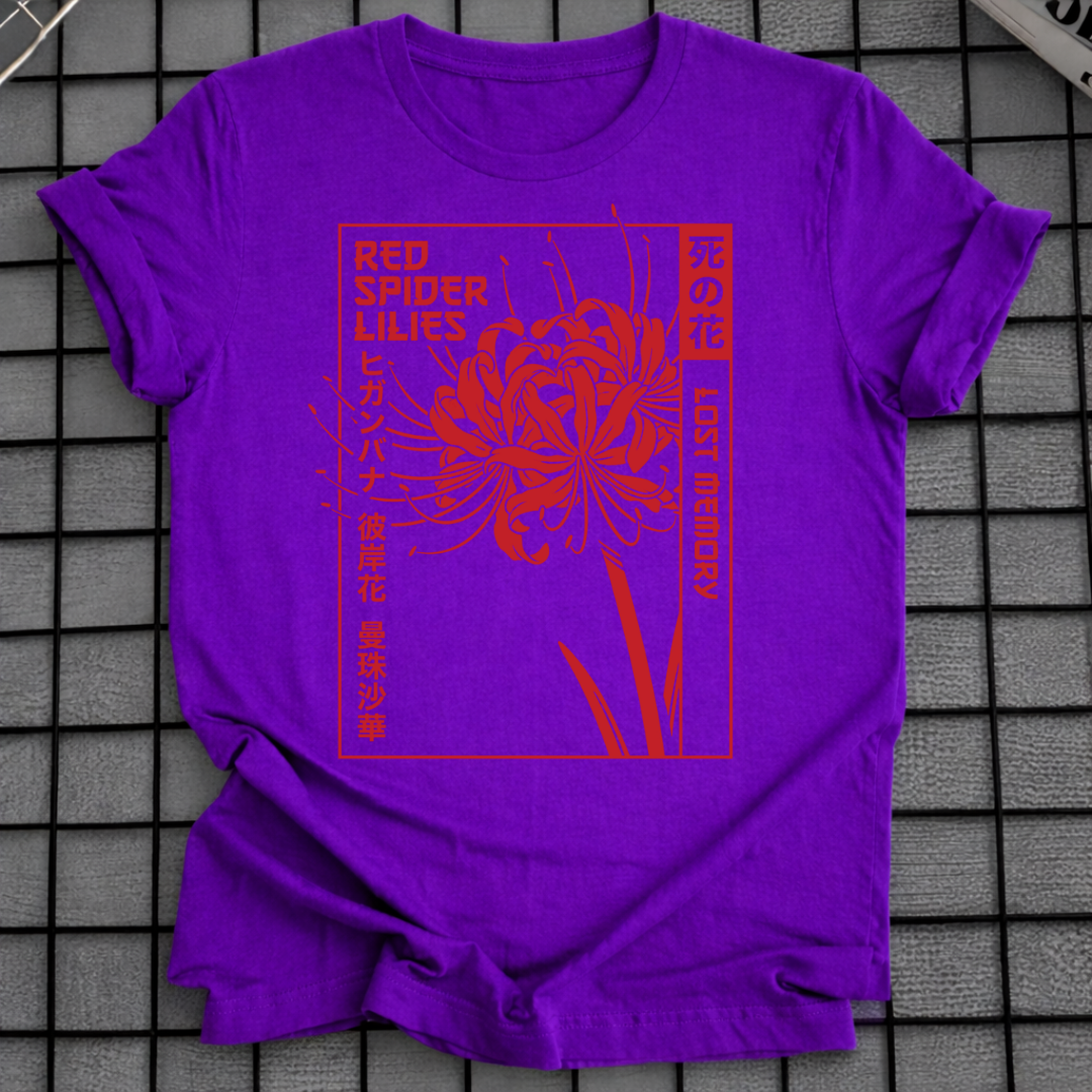 ROTE SPINNENLILIEN T-SHIRT