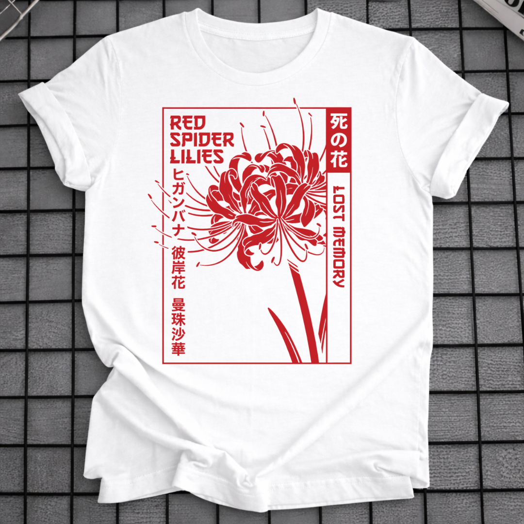 ROTE SPINNENLILIEN T-SHIRT