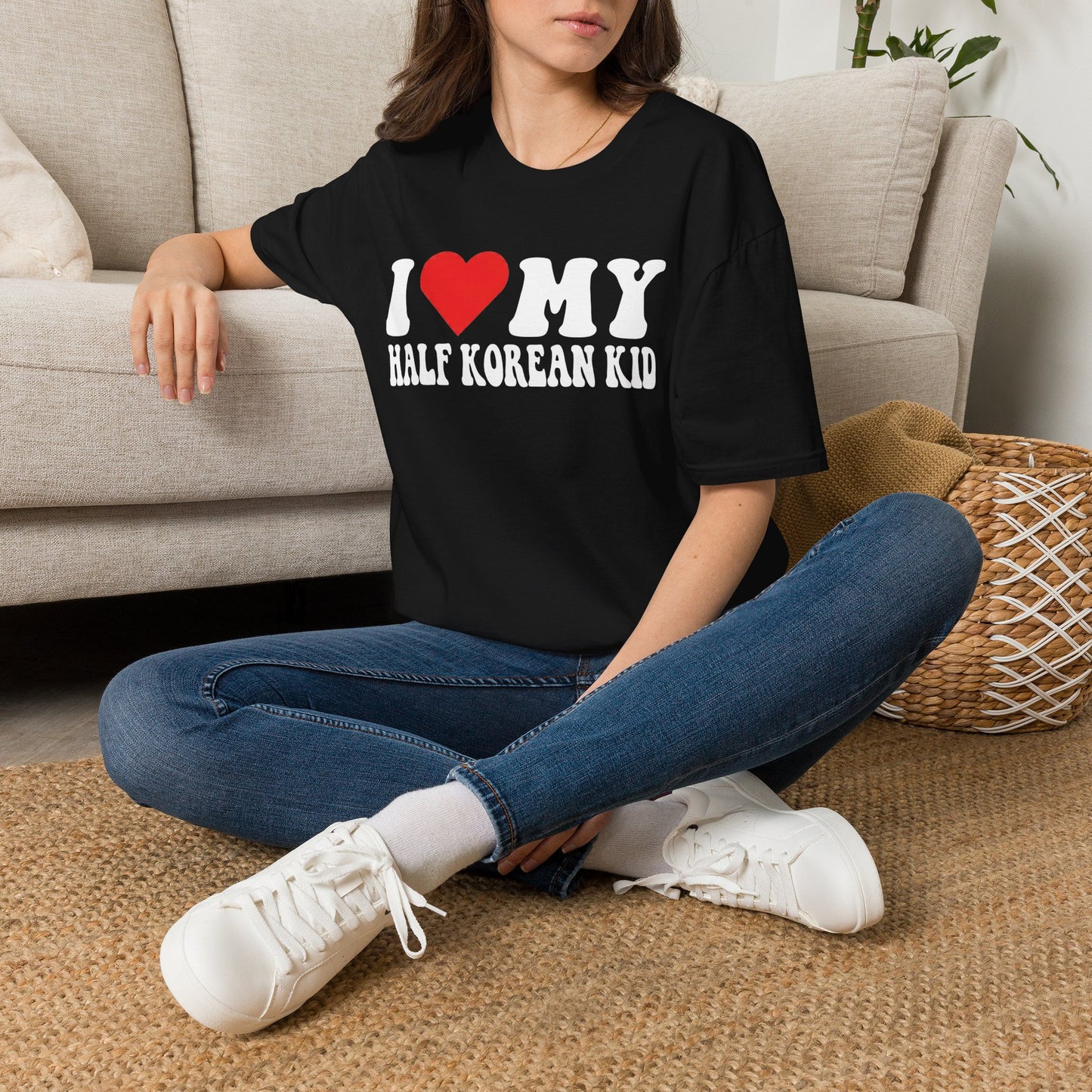 I LOVE MY HALF KOREAN KID T-SHIRT