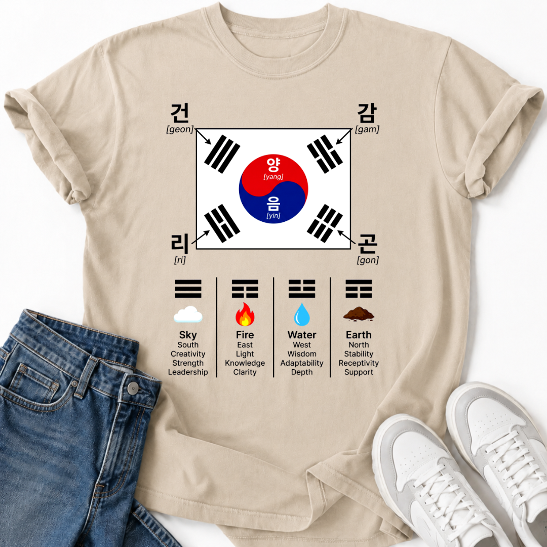 KOREAN FLAG ELEMENTS T-SHIRT