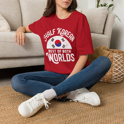 Half Korean T-Shirt — “Best of Both Worlds” Korean Flag Pride Tee