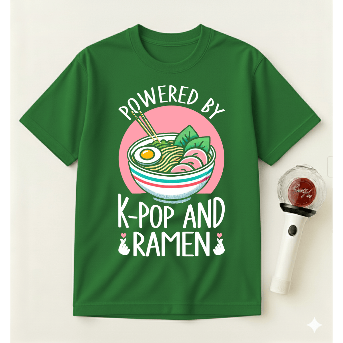 POWERED BY K-POP AND RAMEN T-SHIRT