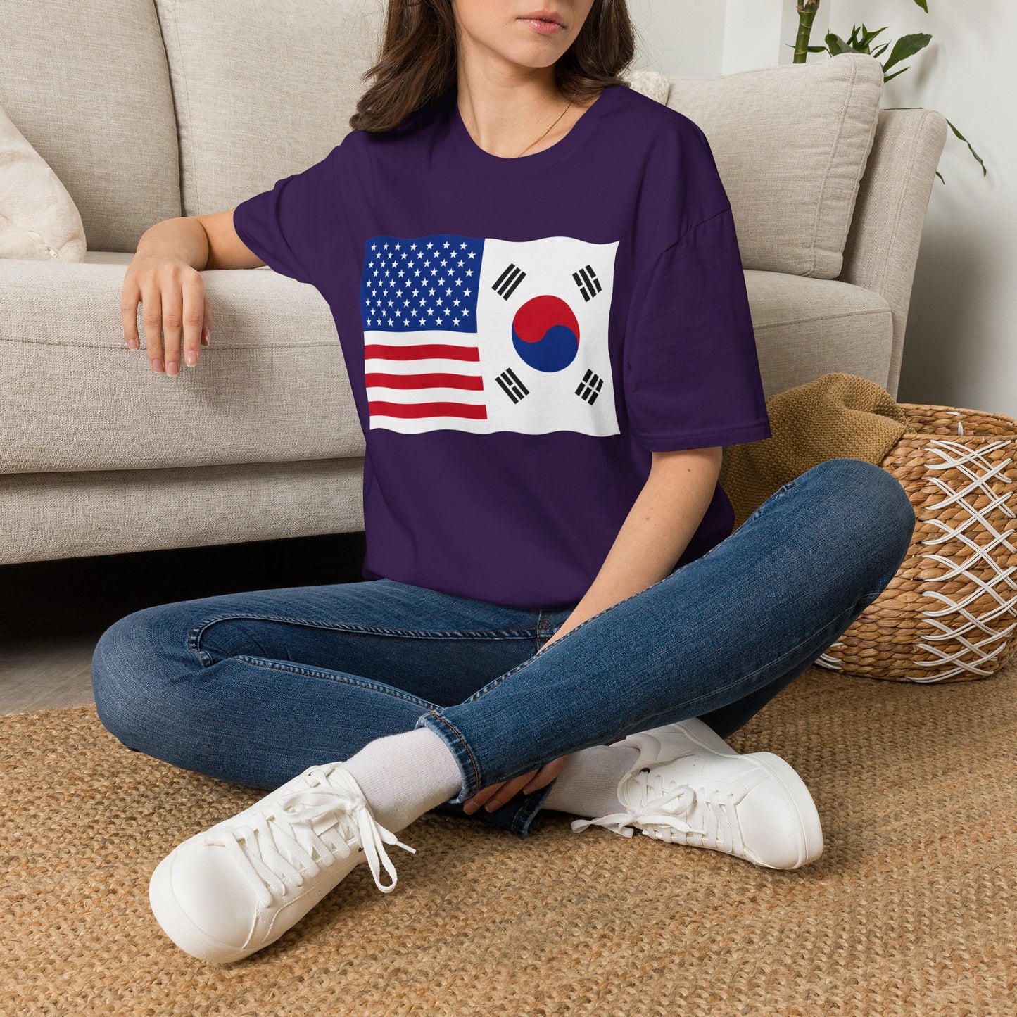 USA South Korea Flag T-Shirt – American & Korean Friendship Tee