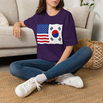 USA South Korea Flag T-Shirt – American & Korean Friendship Tee