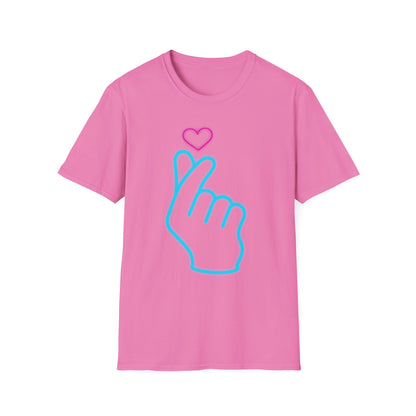 Cute Gesture Graphic T-Shirt, Casual Wear, Gift for Friends, Funny Tee, Birthday Present, Summer Style