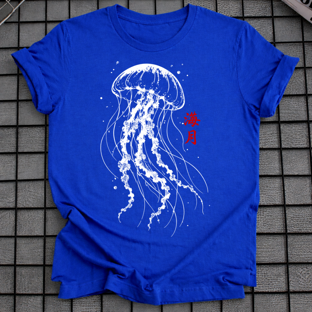 WHITE INK JELLYFISH T-SHIRT