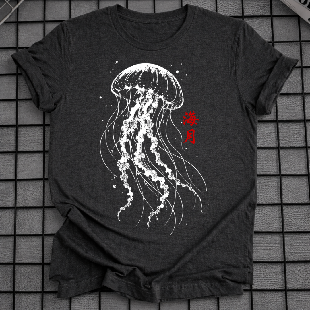 WHITE INK JELLYFISH T-SHIRT