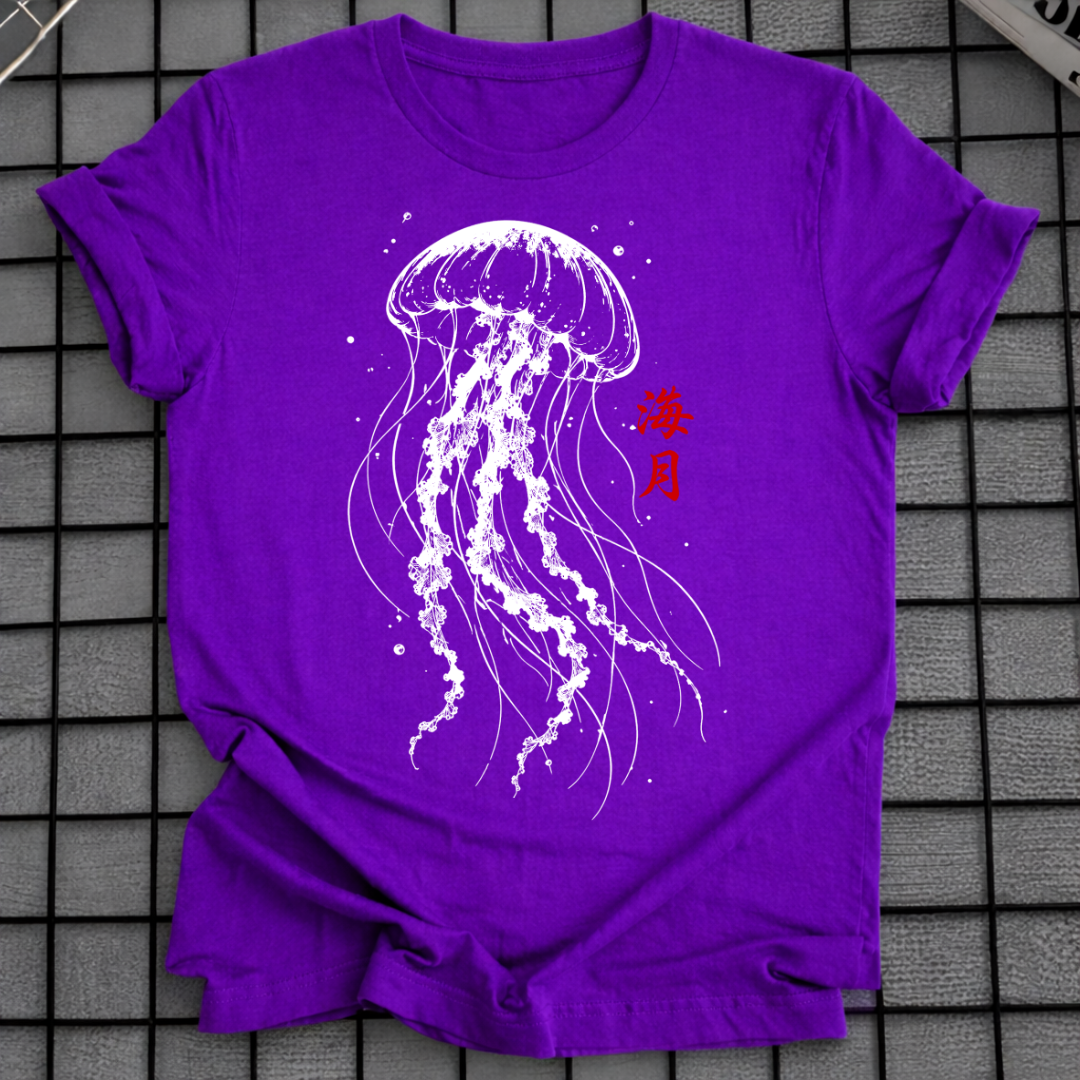 WHITE INK JELLYFISH T-SHIRT