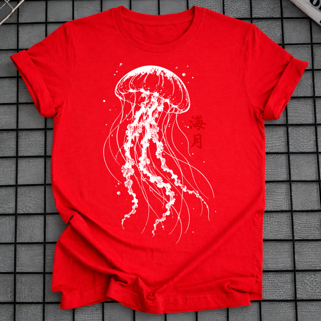WHITE INK JELLYFISH T-SHIRT