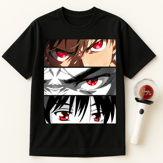 RED EYES ANIME CHARACTERS UNISEX T-SHIRT