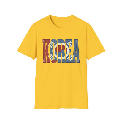 KOREA Flag Graphic T-Shirt — Retro Korean Flag Travel Tee