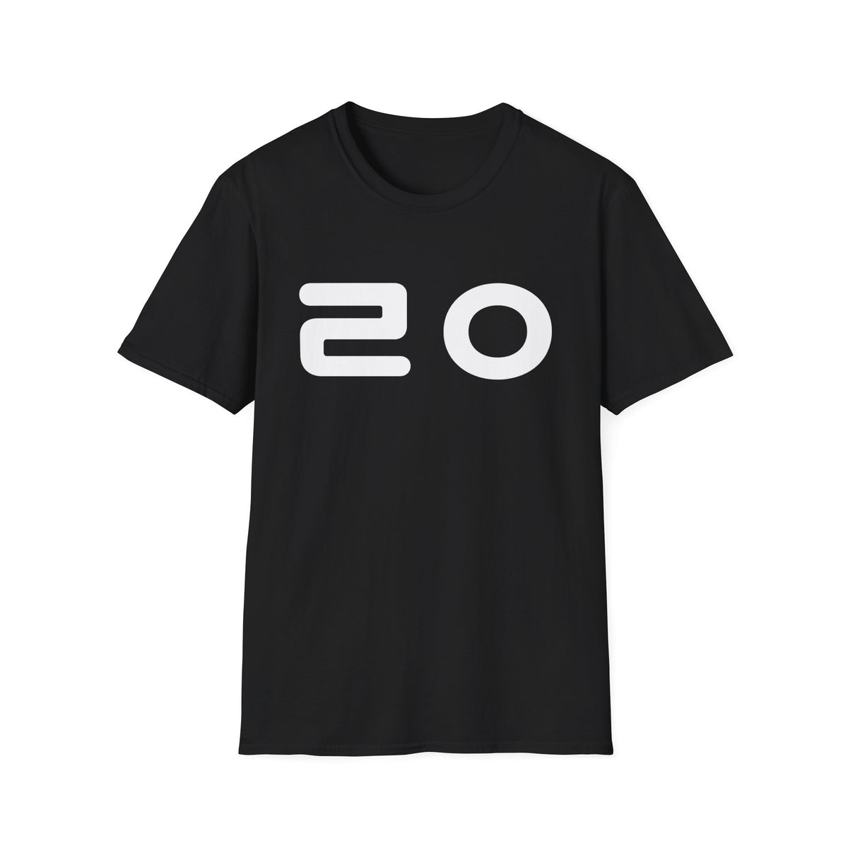 Minimal '20' Graphic T-Shirt — Retro Numeric Logo Tee
