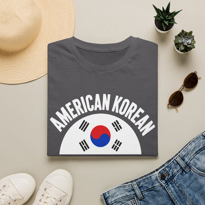 American Korean T-Shirt — 'American Korean' Graphic Tee with South Korea Flag