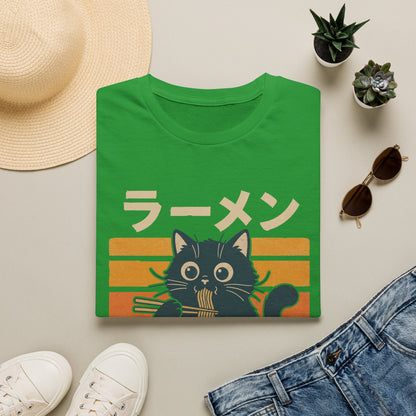 Ramen Cat T‑Shirt — Cute Japanese Neko Eating Ramen Graphic Tee