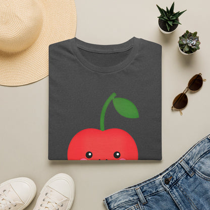 Cherry Cute T-Shirt — Kawaii Cherry Graphic with Korean Text