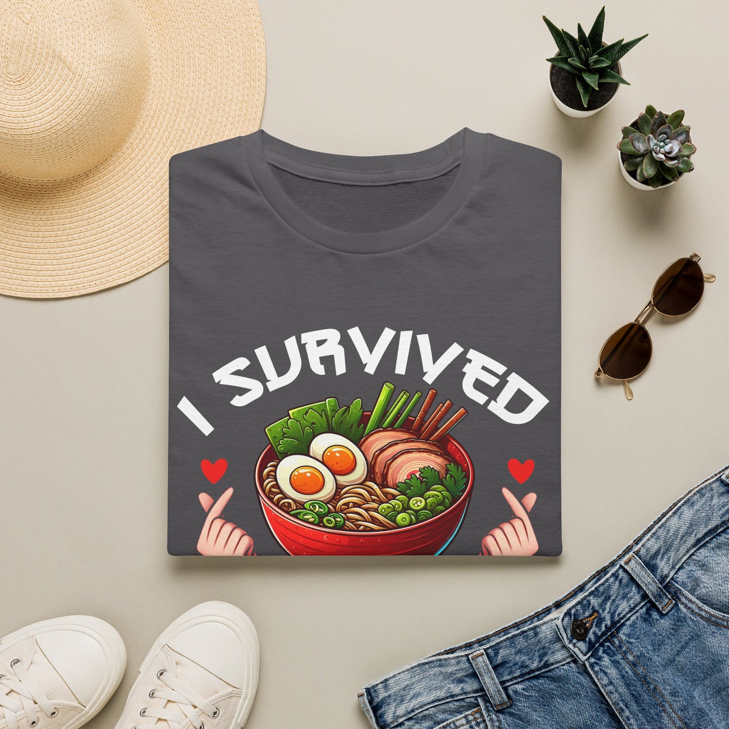 I Survived K-Pop and Ramen Unisex Softstyle T-Shirt