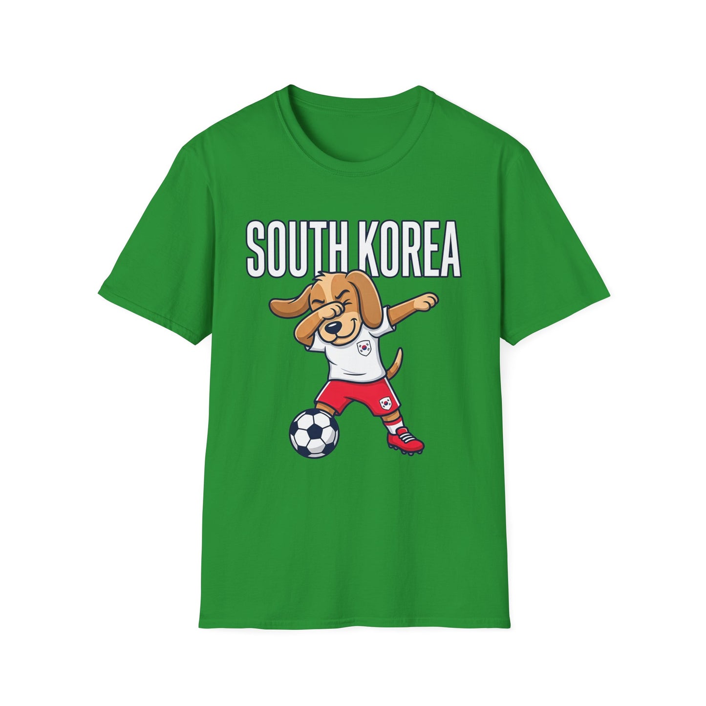 South Korea Dabbing Dog T-Shirt — Cute Soccer Fan Tee