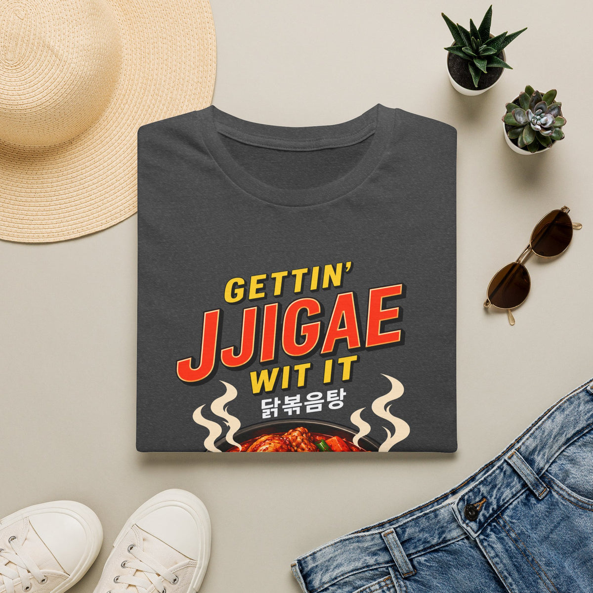 T-Shirt — 'Gettin' Jjigae Wit It' Korean Stew Graphic Tee
