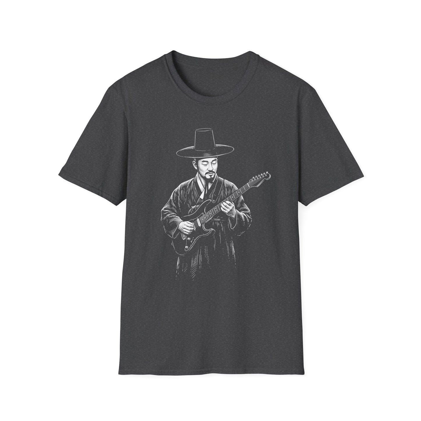 Guitarist in Hanbok T-Shirt — Korean Musician Graphic Tee